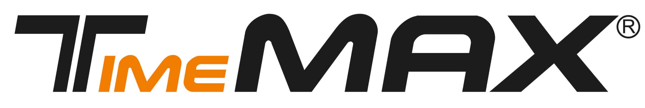 Logo TIME MAX in Schwarz und Orange