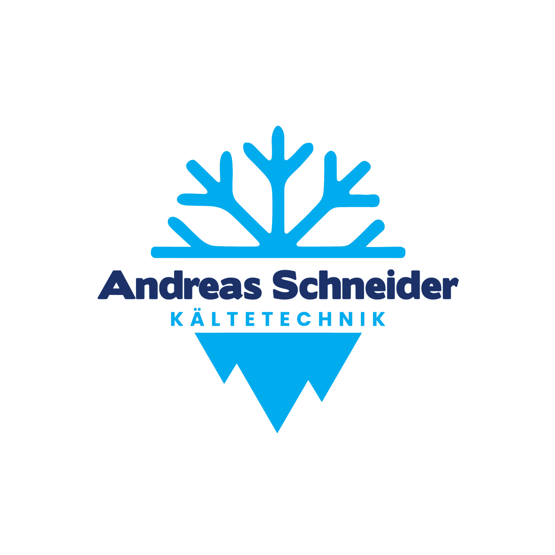 Logo Andreas Schneider Kältetechnik mit Schneeflocke und Eisberg