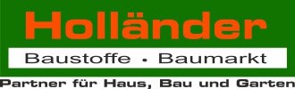 Holländer Baustoffe Baumarkt Logo mit Slogan