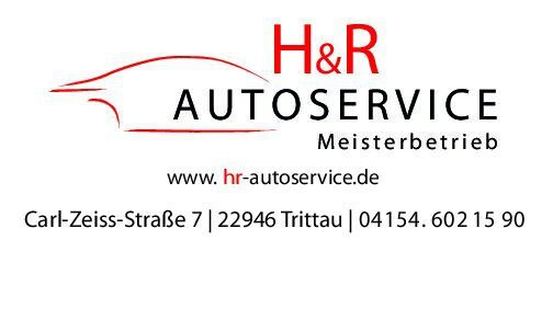 Logo H&R Autoservice Meisterbetrieb mit Kontaktdaten
