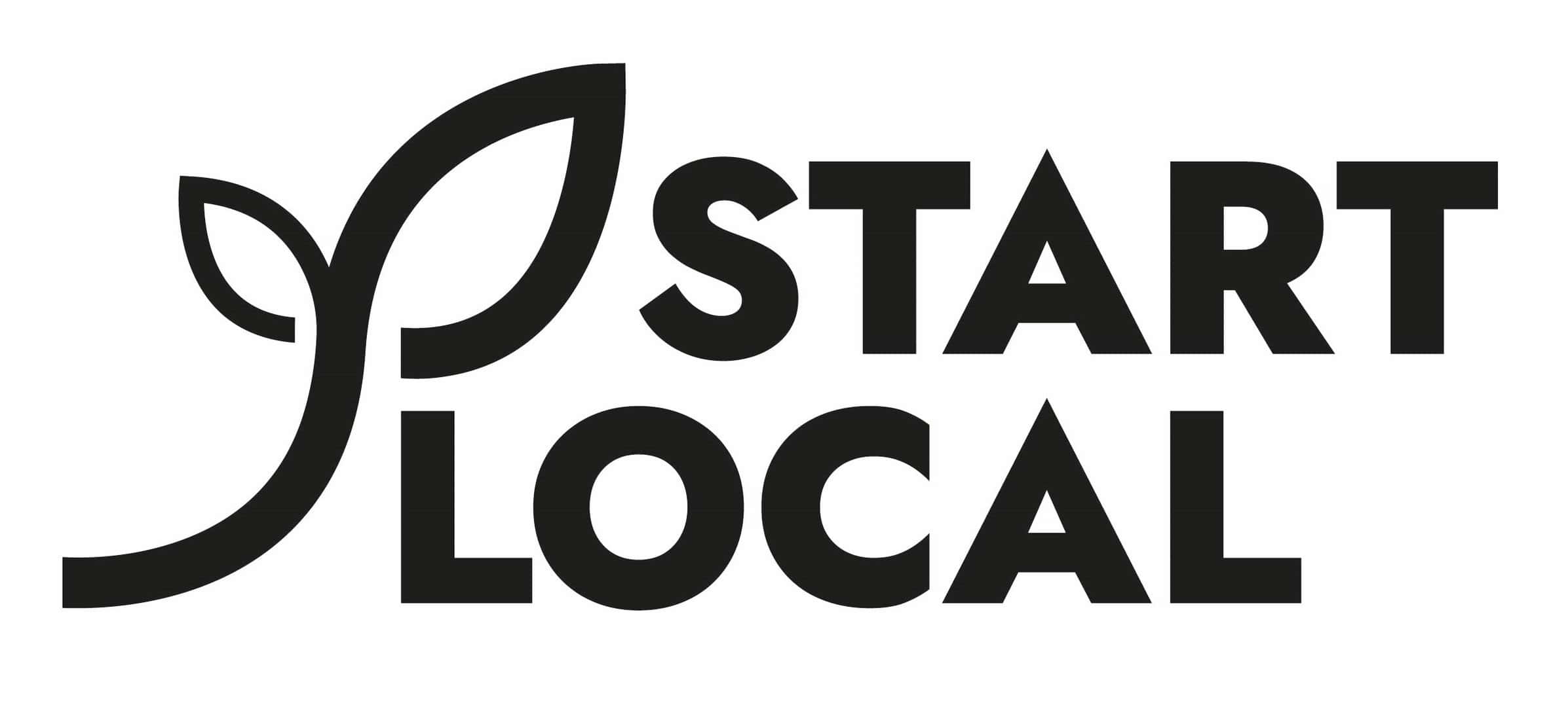 Start Local Logo mit stilisiertem Blatt